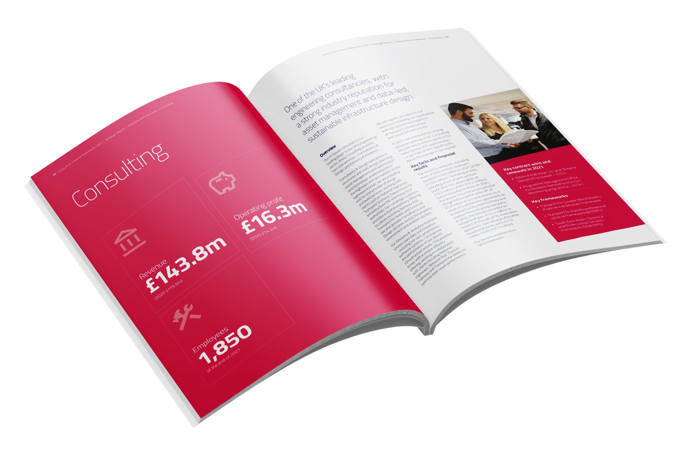 Annual Report and Accounts design for AMEY by Toast