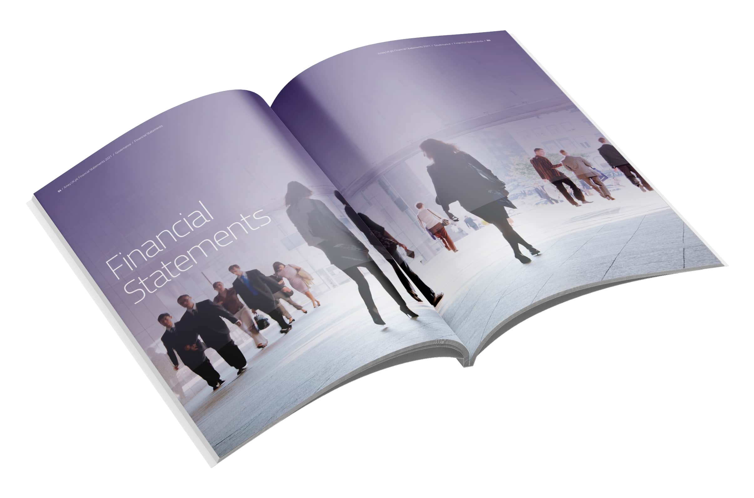 Annual Report and Accounts design for AMEY by Toast