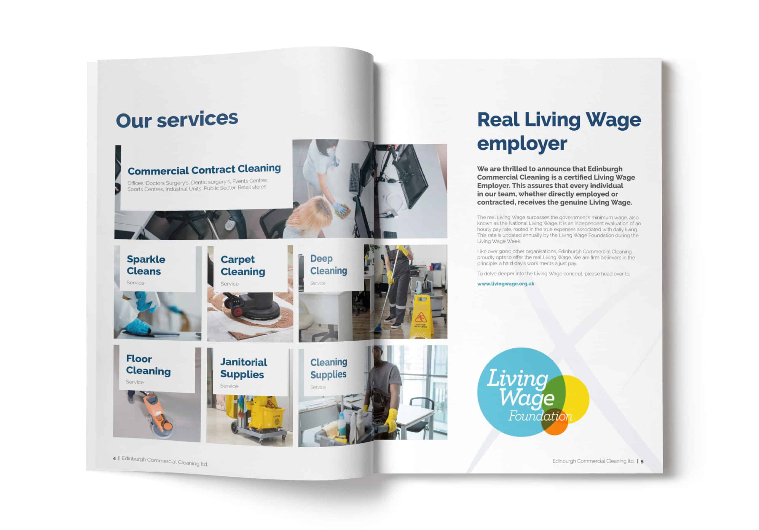 Commercial cleaners brochure design