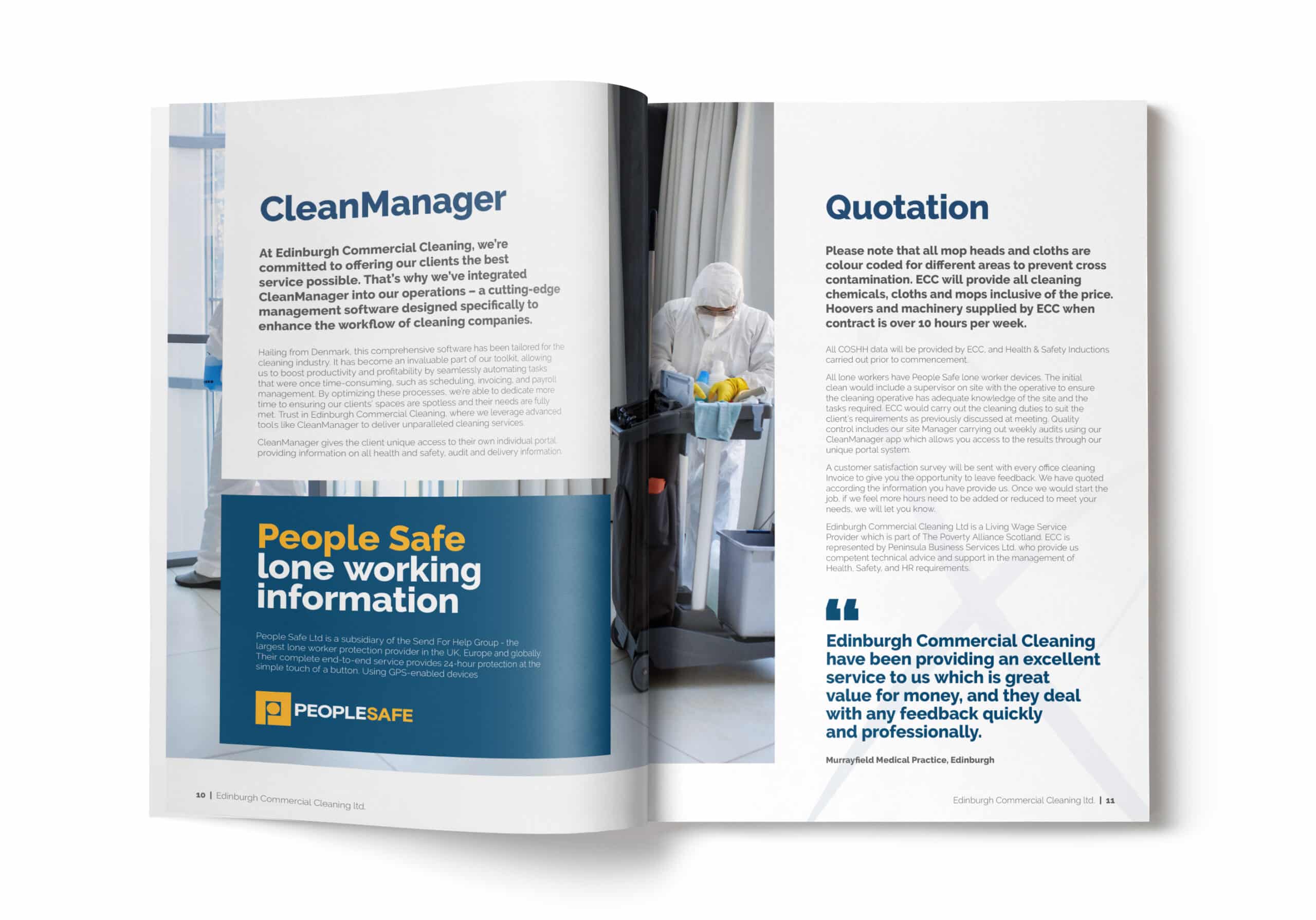 Commercial cleaners brochure design