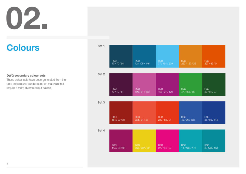 Corporate brand guidelines colours