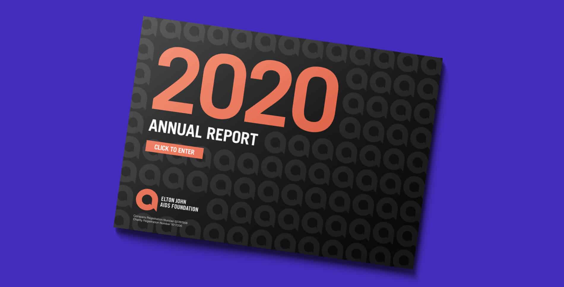 The Design Work of The Elton John Aids Founation Annual Report