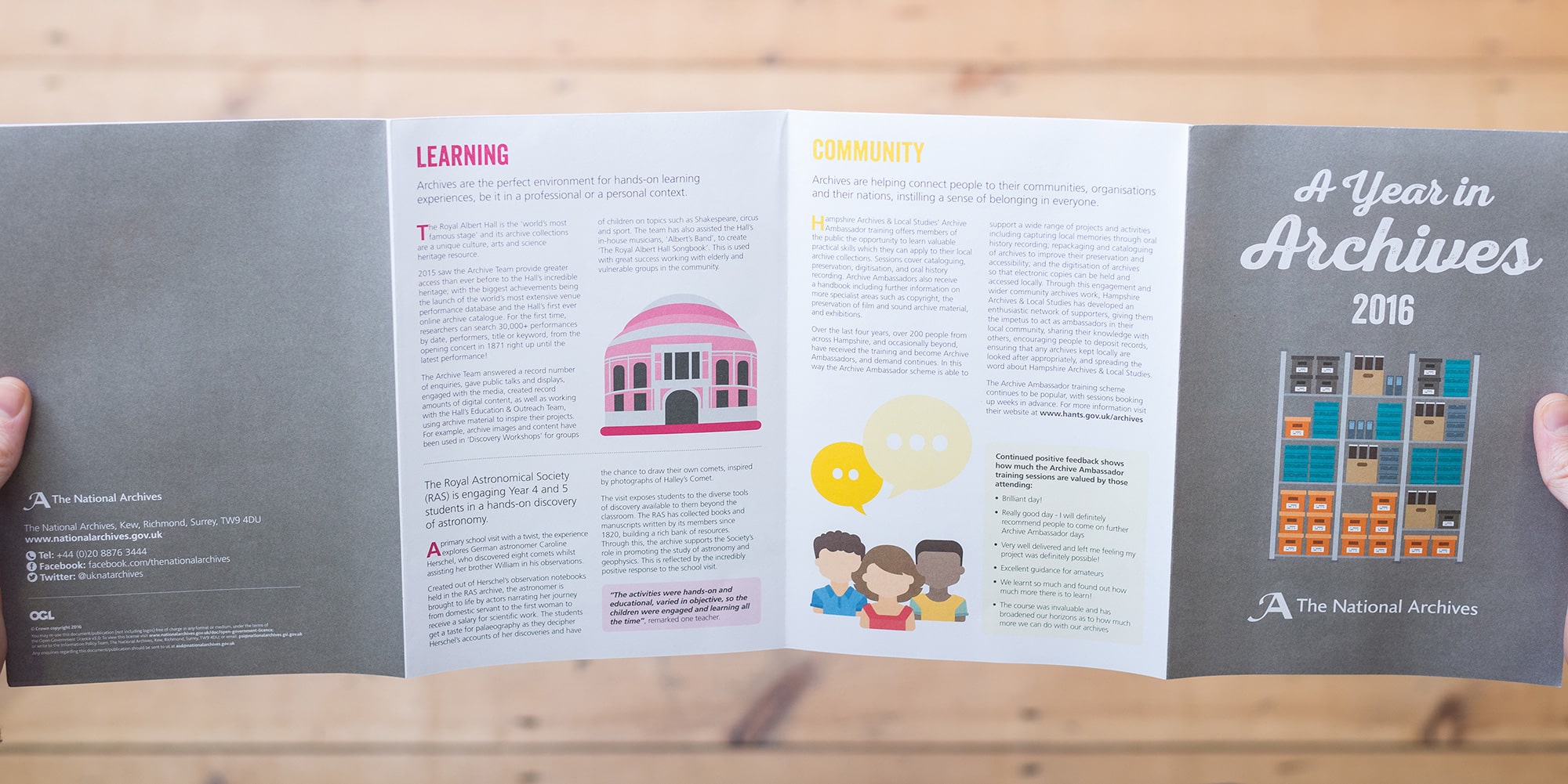 Brochure design for National Archives