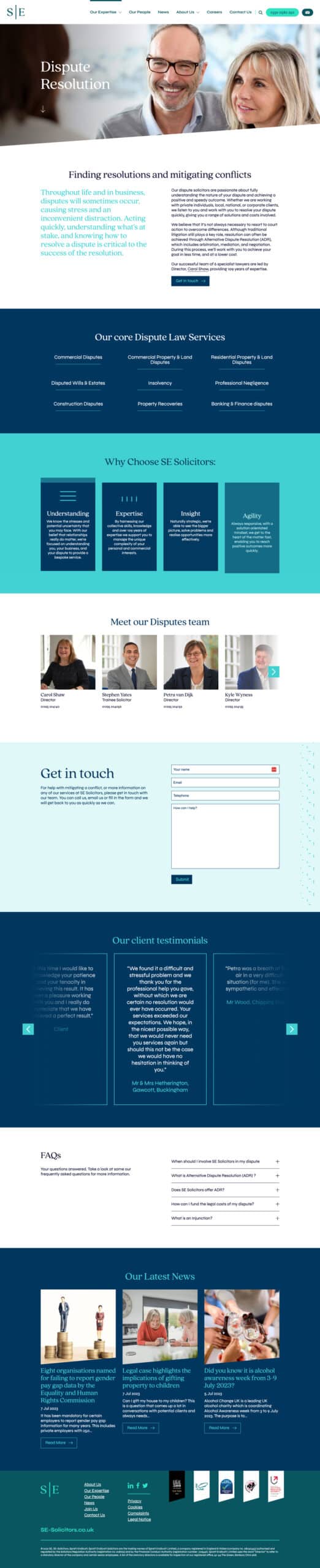 Solicitors wordpress website build