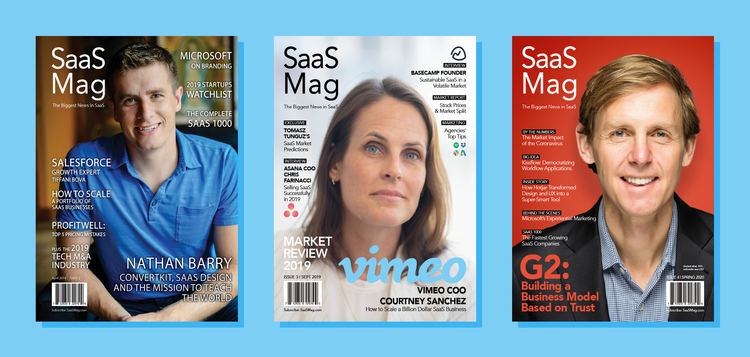 SaaS Magazine design (covers)