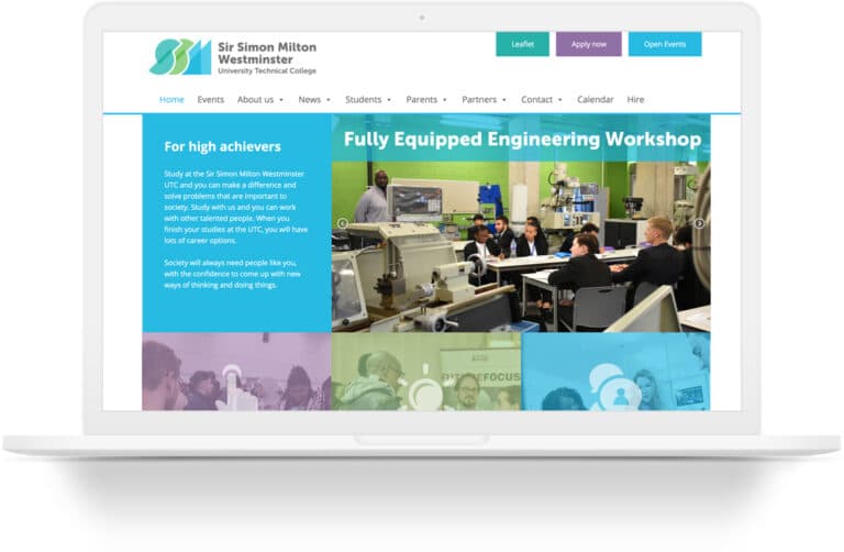 College website design on WordPress