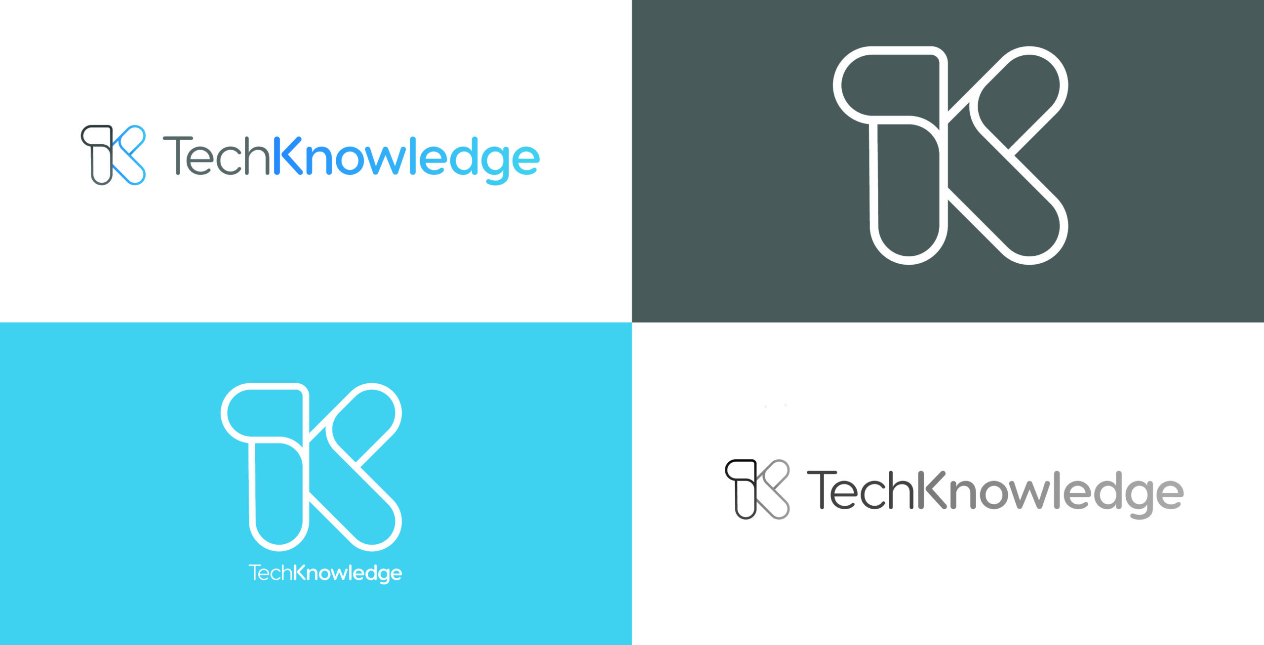Techknowledge Logo design variations