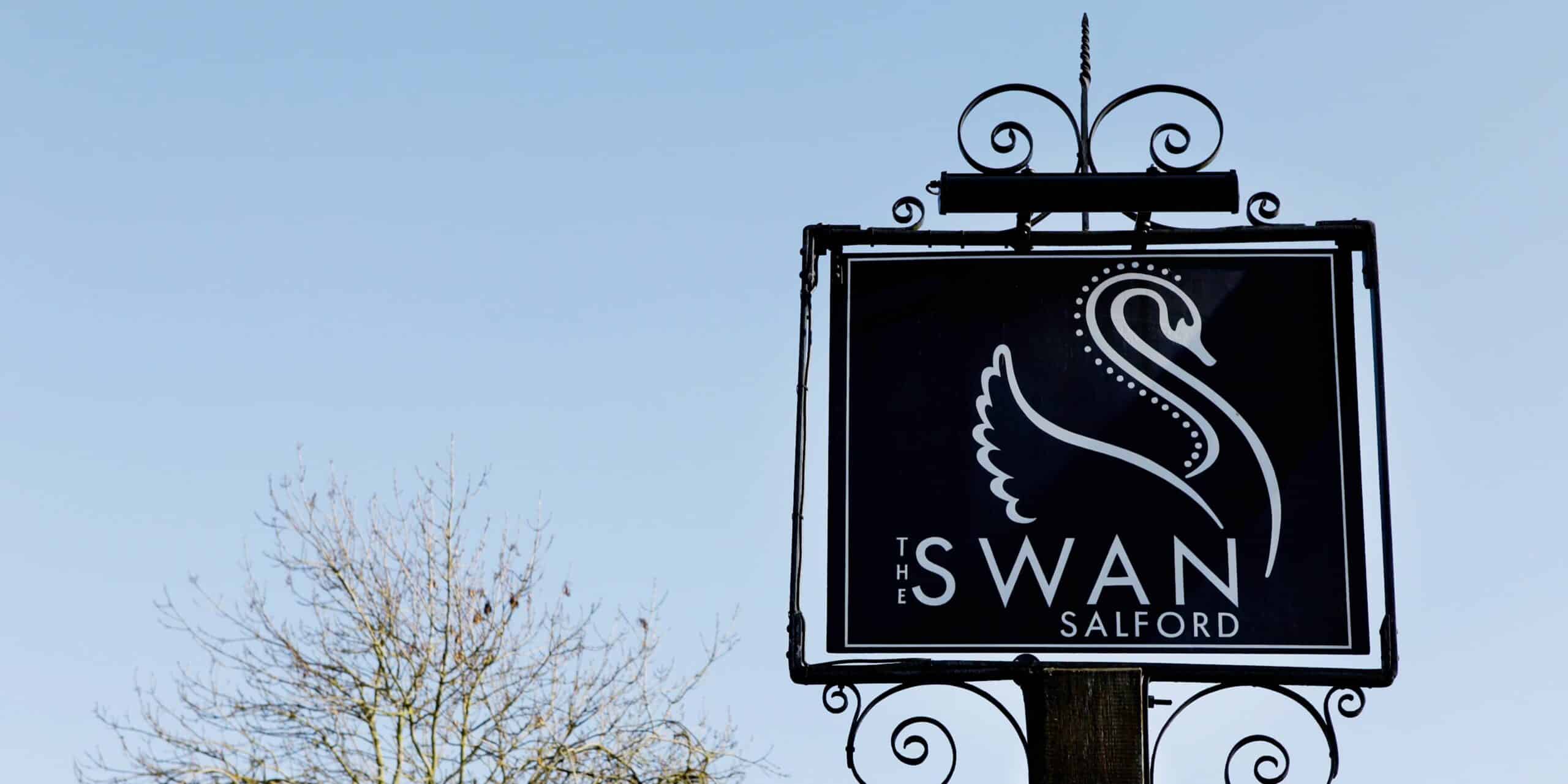 The Swan Peach Pub Signage