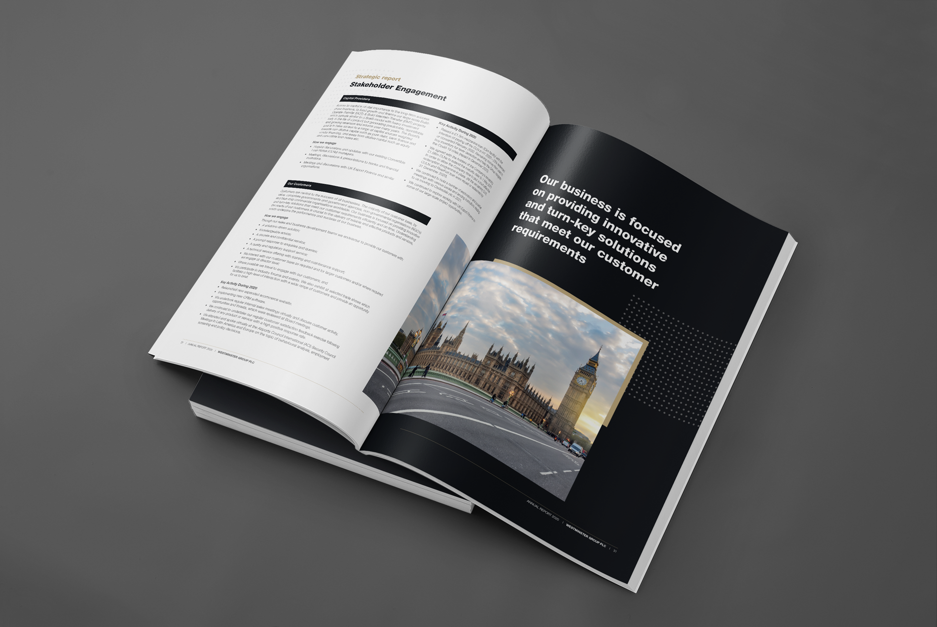 Annual report for Westminster Group