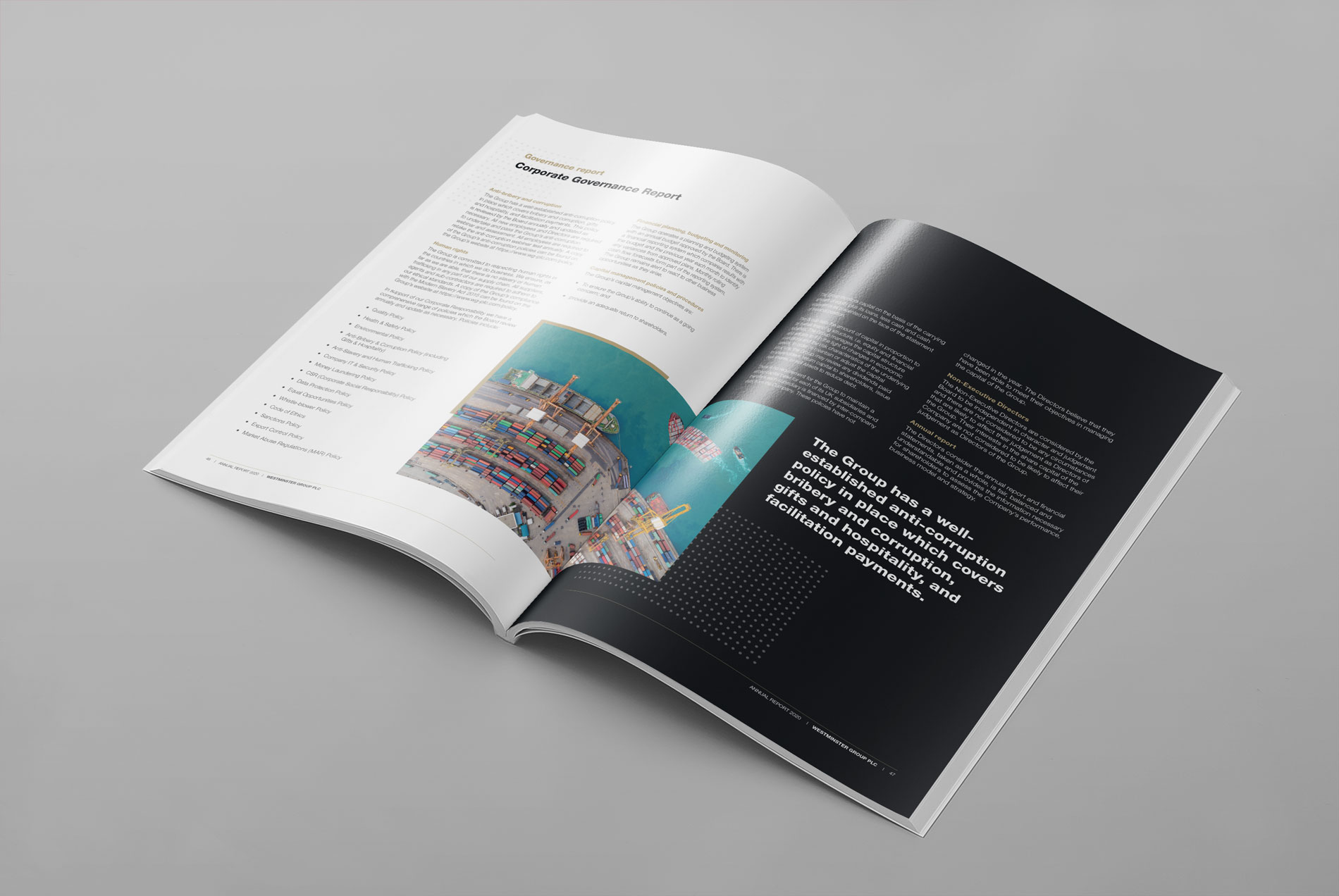 annual report layout design