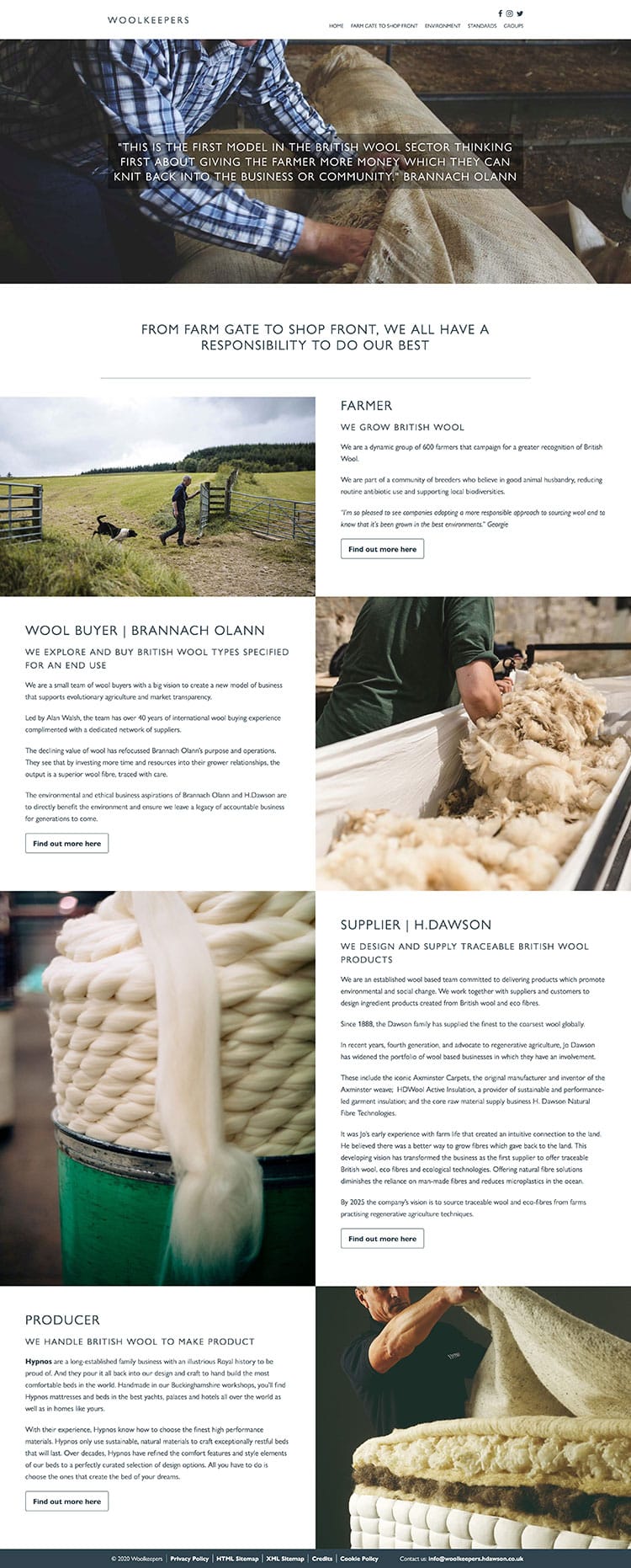 Woolkeepers website