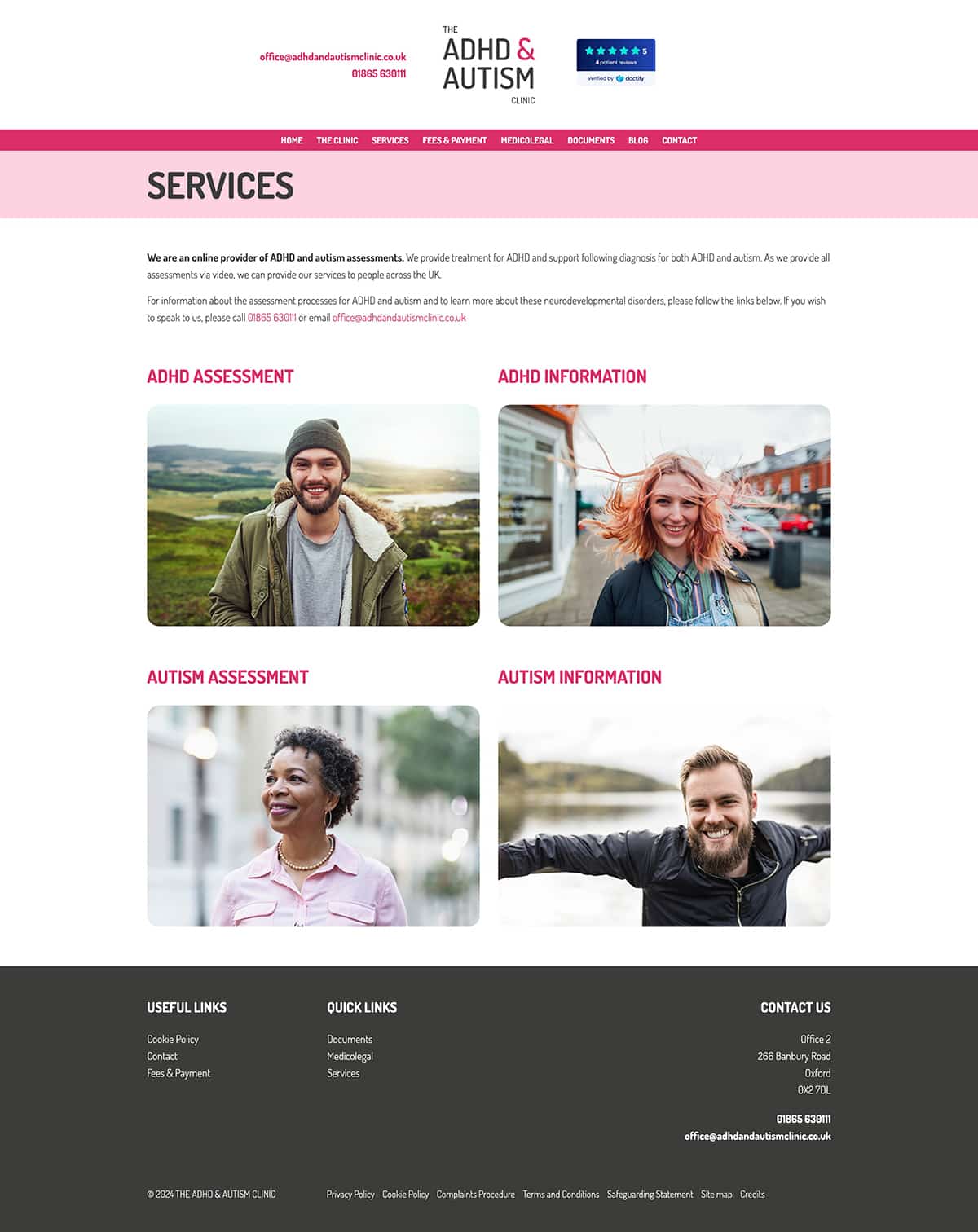 AHDA and Autism marketing website design and build