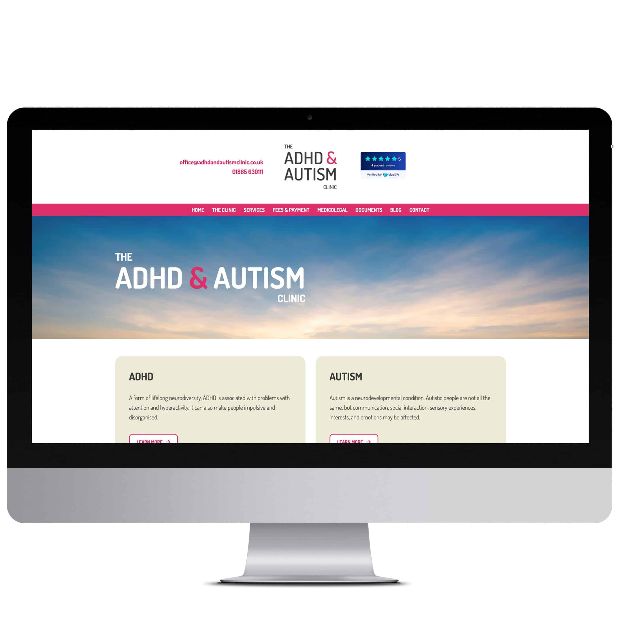 AHDA and Autism marketing website design and build