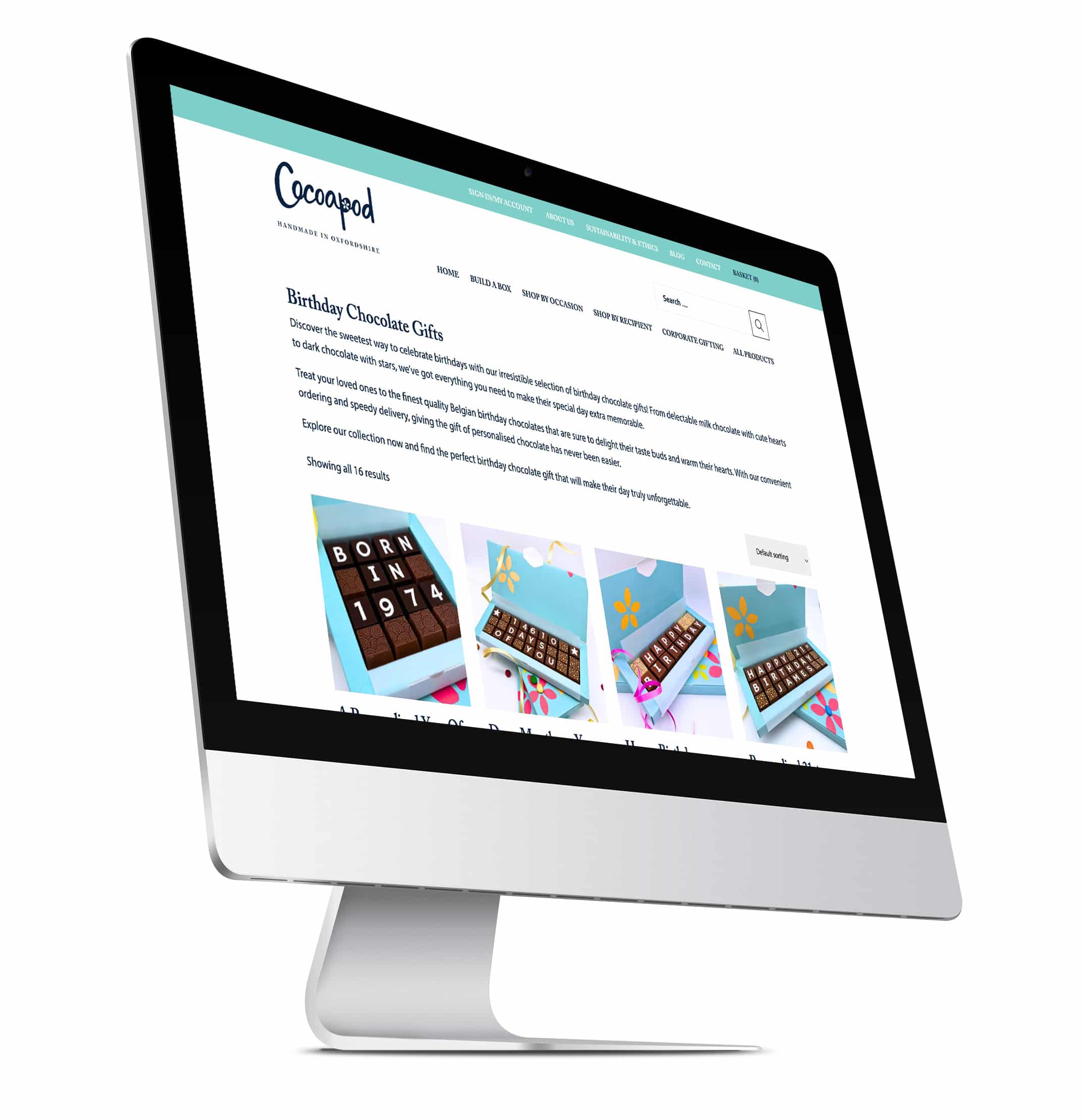 Design and build of an ecommerce site for chocoloate manufacturer