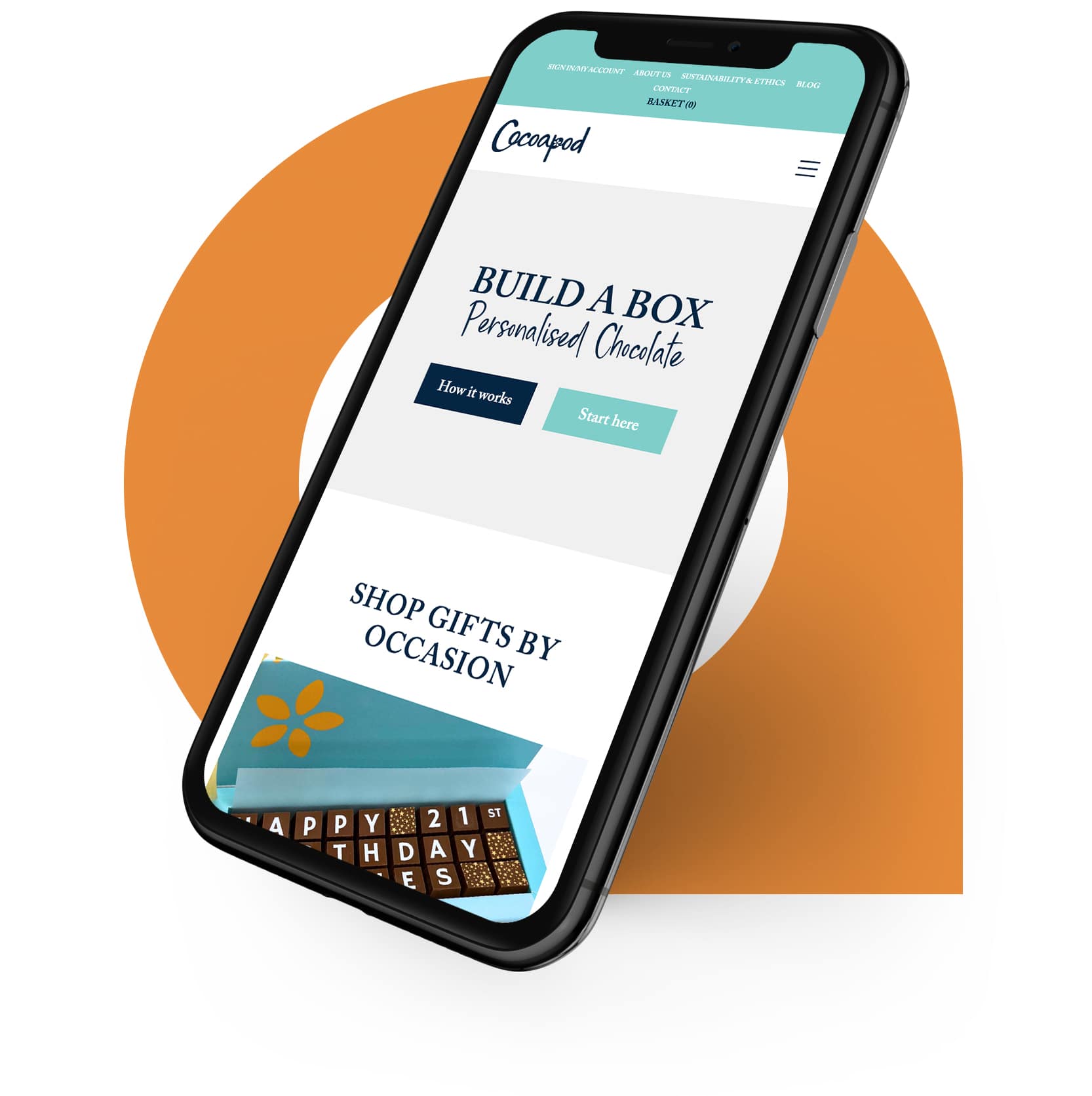 Design and build of an ecommerce site for chocoloate manufacturer