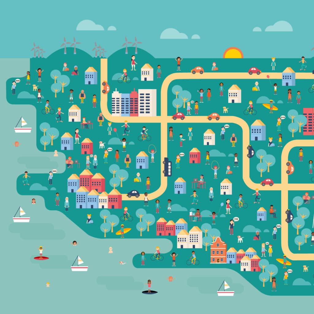 Illustrated map example