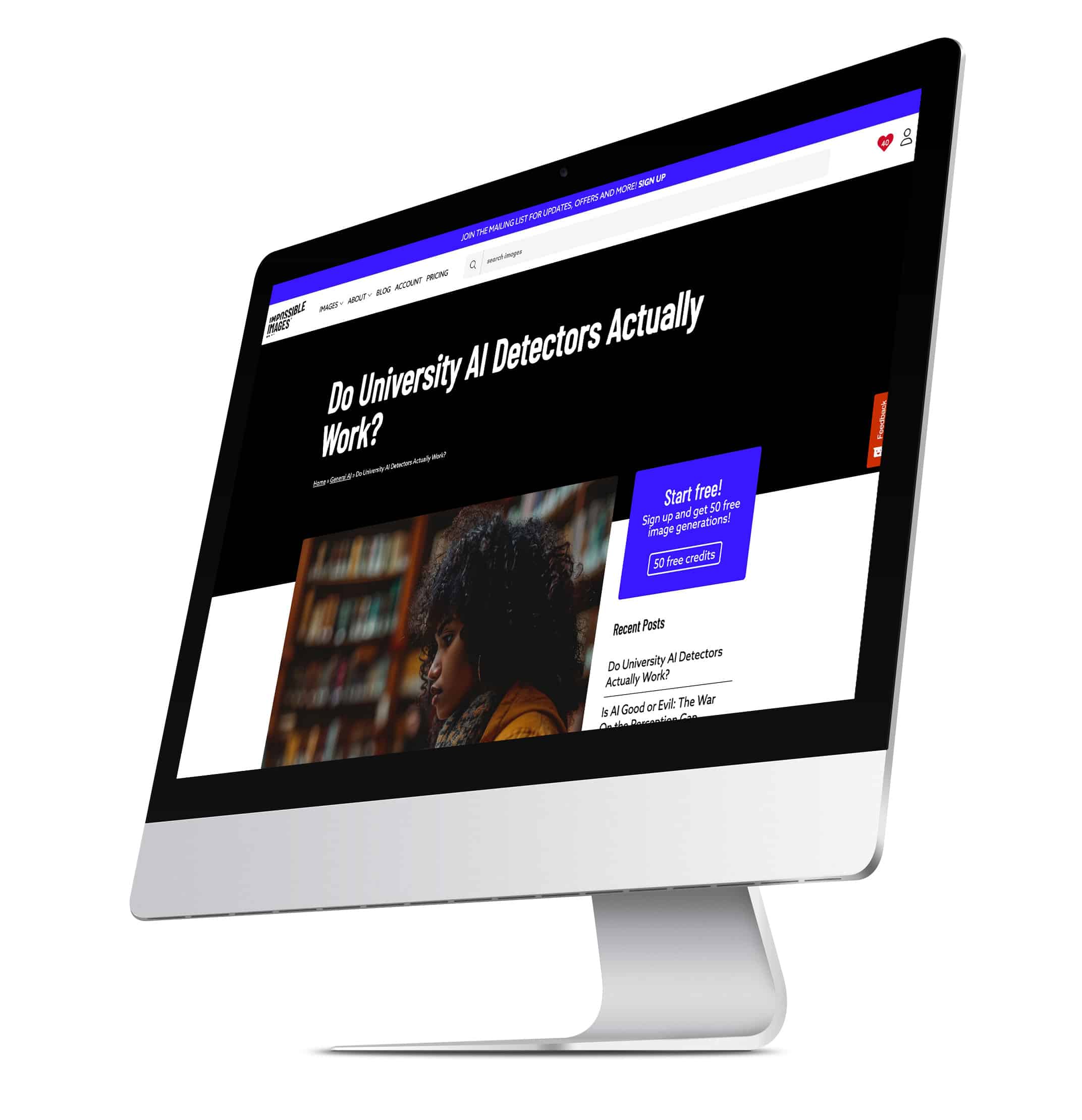 Impossible Images website design and build