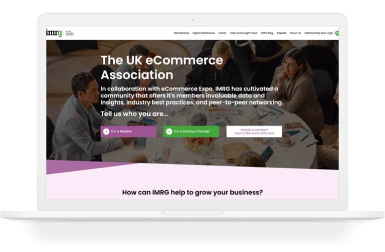 IMRG wordpress site design and build example