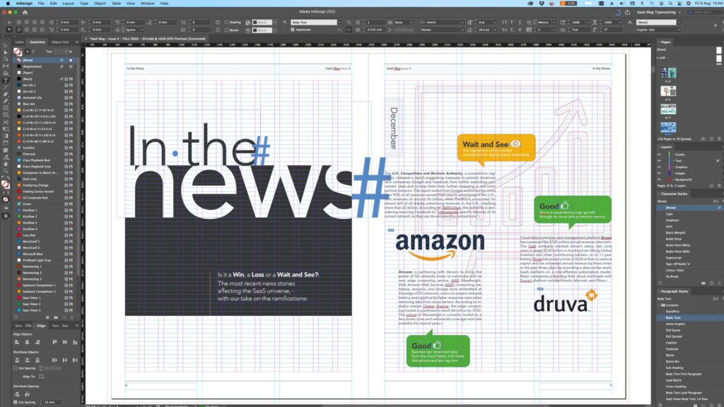 Magazine layout Grid design