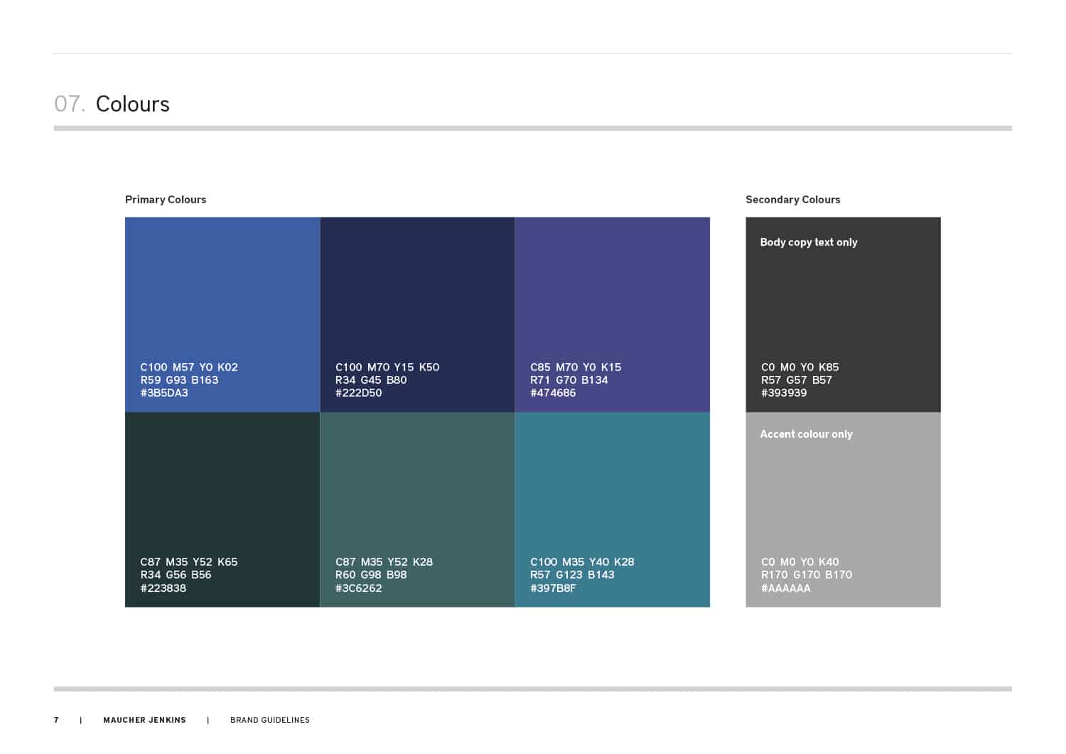 Maucher Jenkins brand identity guidelines