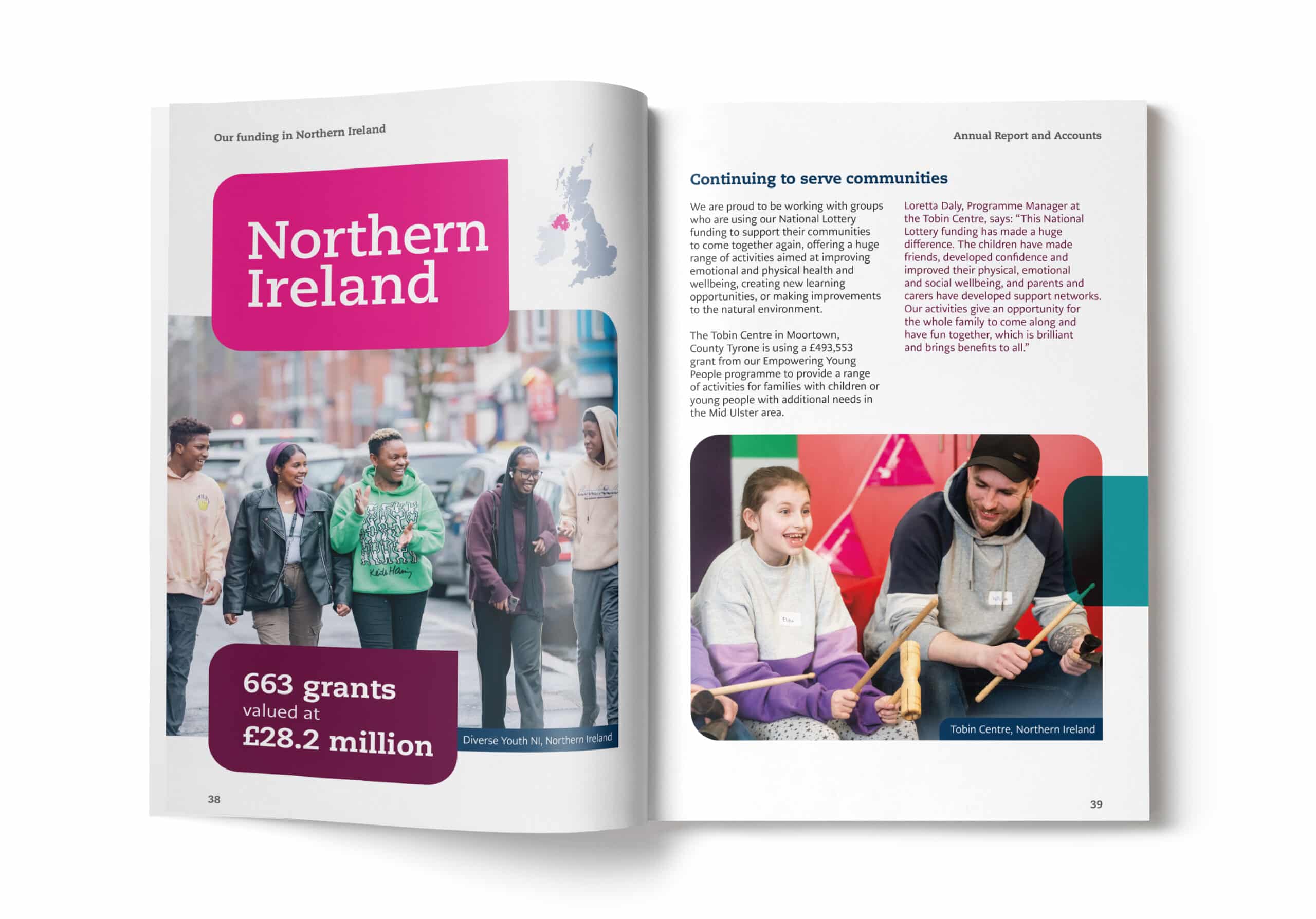 National lottery report design examples