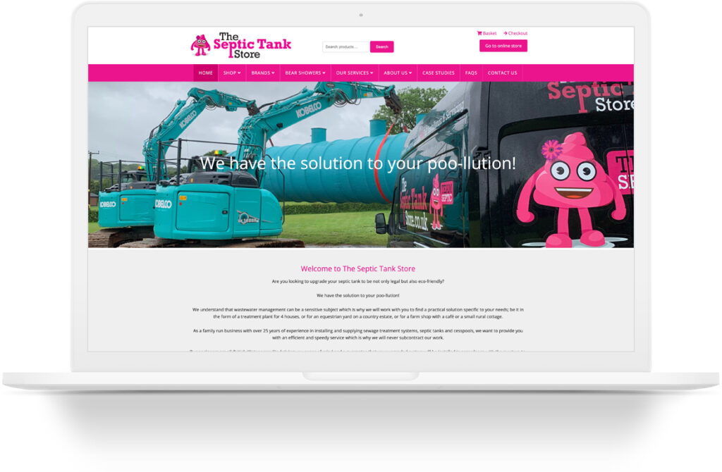 Septic Tank Store web design and build