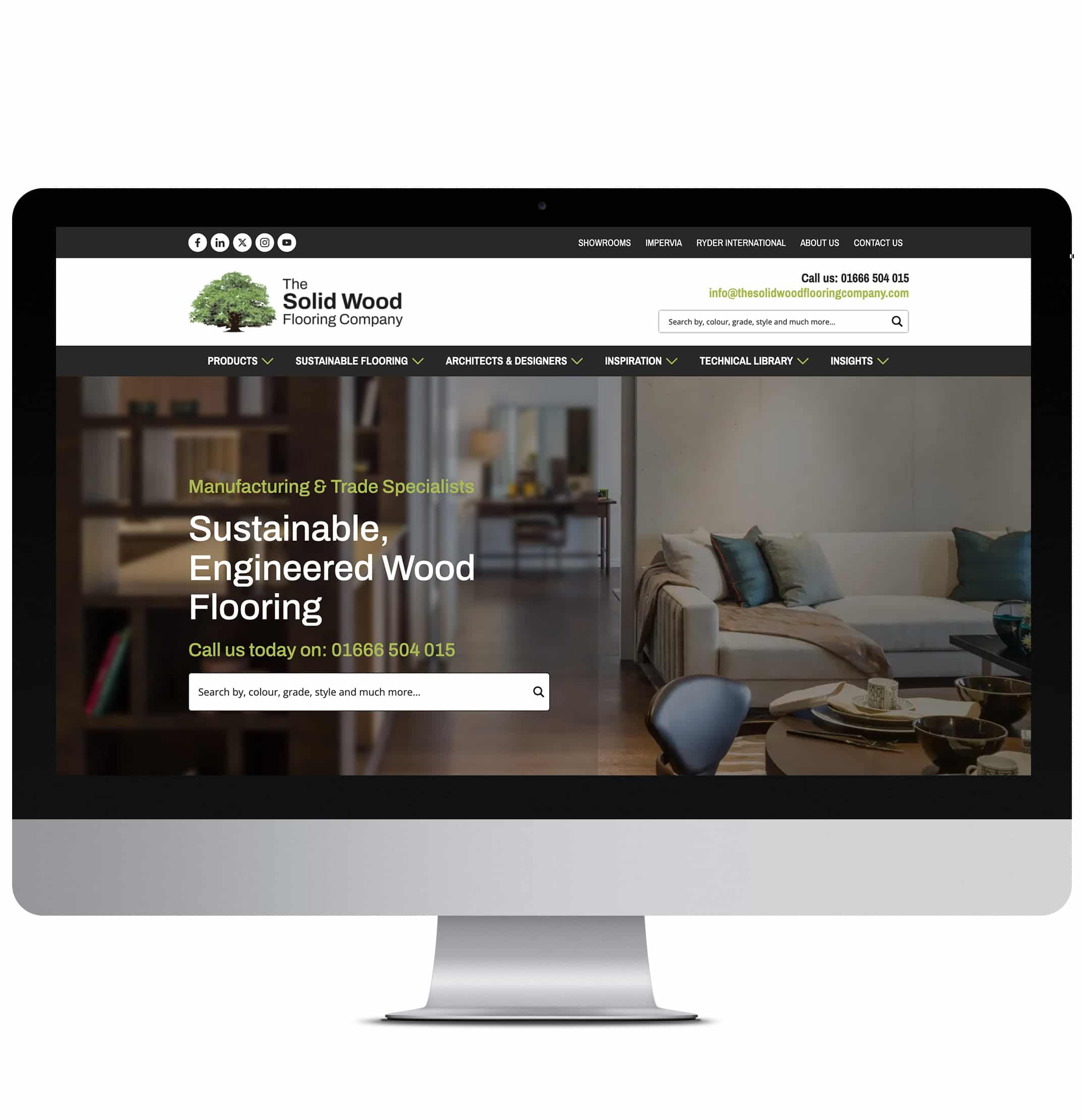 Bespoke WordPress design and build for wood flooring company