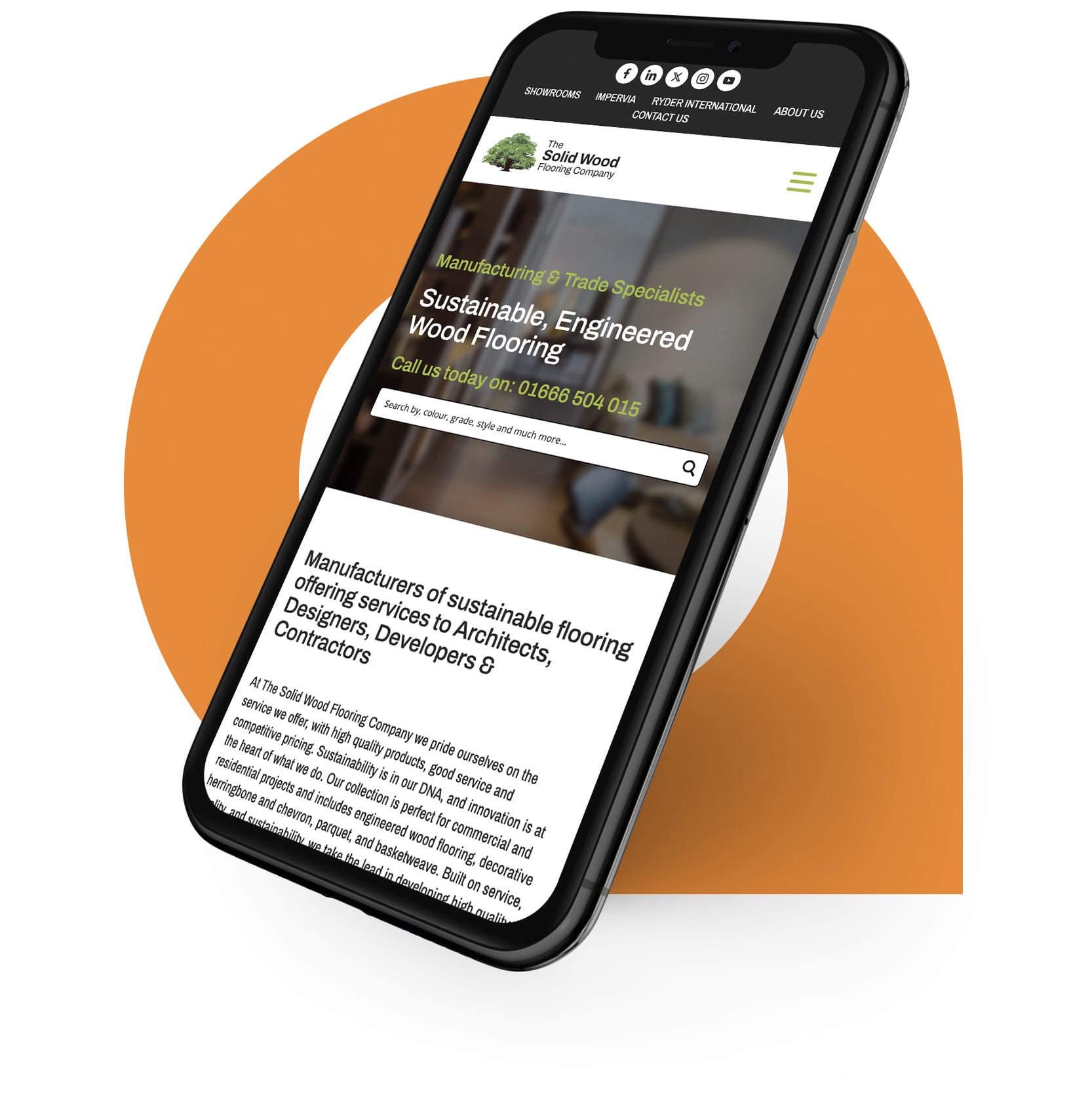 Bespoke WordPress design and build for wood flooring company