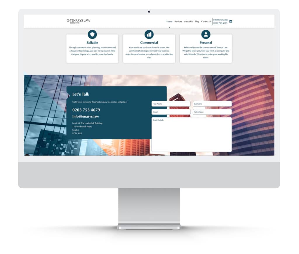 Small bespoke wordpress design and build example