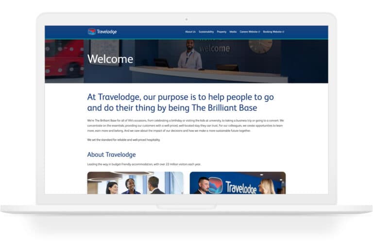 Travelodge Corporate website design and build